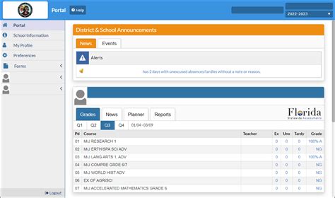 focus grades login.